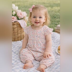 TBBC The Beaufort Bonnet Company Floral One Piece Romper 18–24 Months